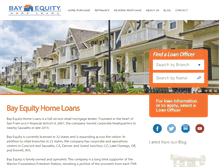 Tablet Screenshot of bayequityhomeloans.com